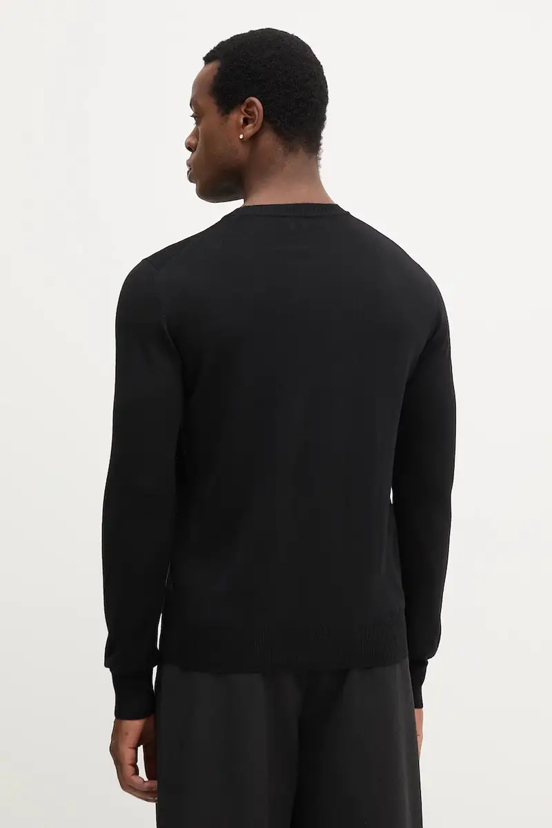 maglione uomo colore beige 8N1M42 1M67Z Nero miniatura 3