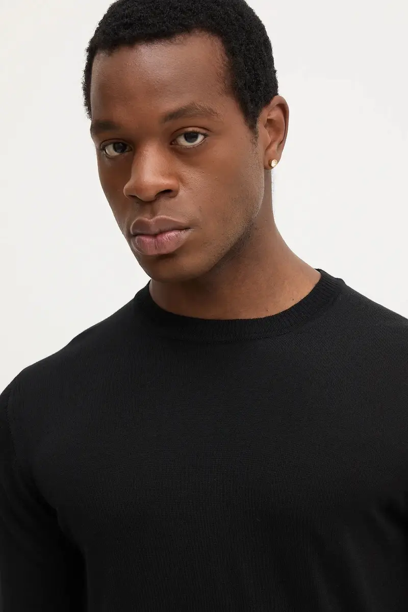 maglione uomo colore beige 8N1M42 1M67Z Nero miniatura 4