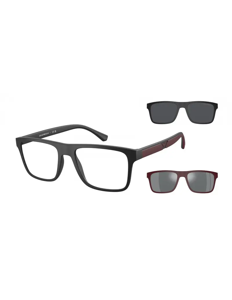 Occhiali da vista EMPORIO ARMANI EA4115 50421W 54 Matte Black + 2 CLIP LENTI DA SOLE