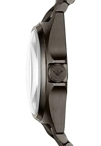 Emporio Armani Orologio da uomo, movimento a tre lancette, cassa in acciaio inossidabile 40 mm con bracciale in acciaio miniatura 2