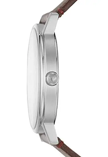 Emporio Armani Orologio da uomo, movimento a tre lancette, cassa in acciaio inossidabile argento 41 mm con cinturino in miniatura 3