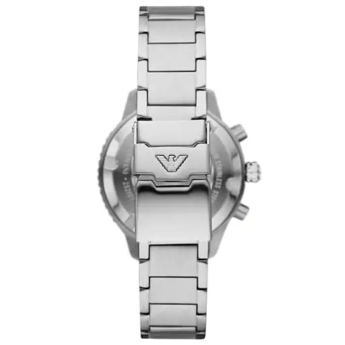 Emporio Armani Orologio Uomo, movimento al quarzo, cassa in acciaio inossidabile 43 mm con bracciale in acciaio miniatura 3