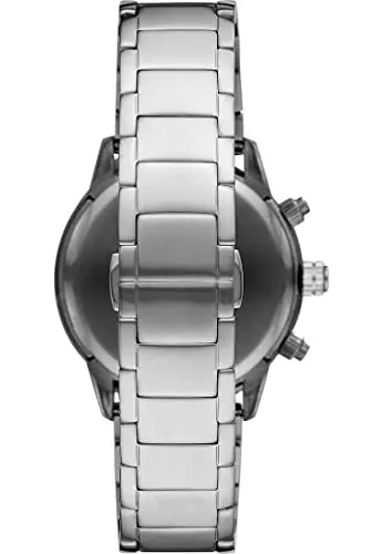 Emporio Armani Orologio Uomo, movimento cronografo al quarzo, cassa in acciaio inossidabile 43 mm con bracciale in miniatura 2