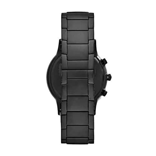 Emporio Armani Orologio Uomo, movimento cronografo al quarzo, cassa in acciaio inossidabile nero 43 mm con bracciale in miniatura 3