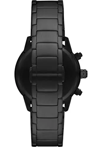Emporio Armani Orologio Uomo, movimento cronografo al quarzo, cassa in acciaio inossidabile nero da 43 mm con bracciale miniatura 3