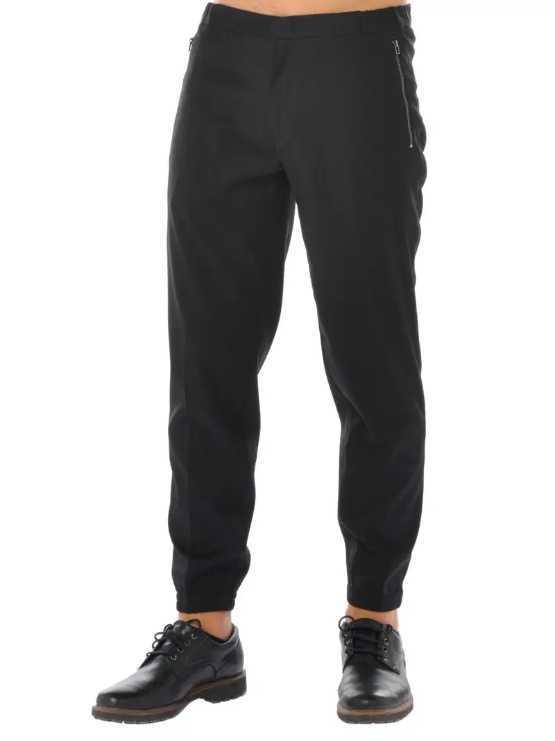 pantalone da uomo Emporio Armani jogging in lana NERO