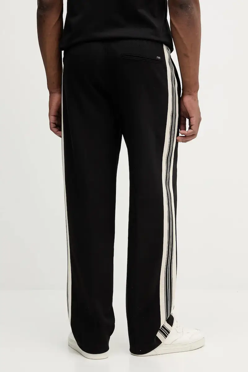 pantaloni tuta uomo colore nero con applicazione EM002873 AF13488 miniatura 3