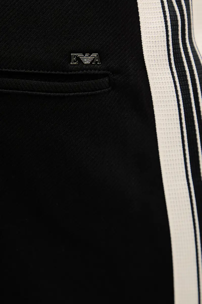 pantaloni tuta uomo colore nero con applicazione EM002873 AF13488 miniatura 4