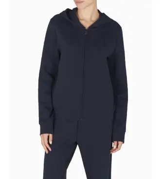 per donna EW000392_AF15357 Felpa da salotto blu navy (M), Homewear, Poliestere