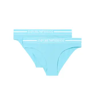 per donna EW000403_AF19023 Set di 2 mutandine blu da giorno (L), Homewear, Cotone, Turchese