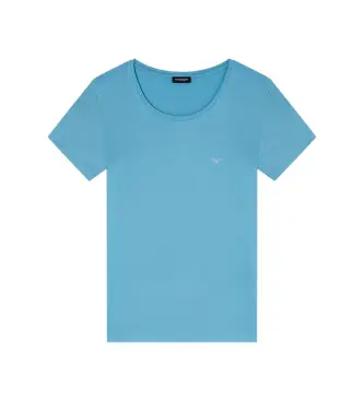 per donna EW000408_AF19024 Maglietta blu essenziale (L), Homewear, Viscosa, Manica corta, Turchese