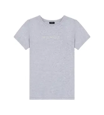 per donna EW000408_AF19026 Maglietta grigia con logo iconico (L), Homewear, Grigio, Cotone, Manica corta