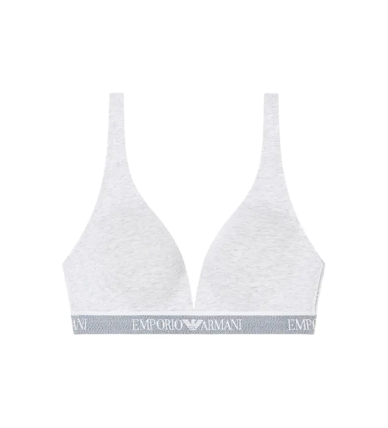 per donna EW000436_AF15345 Reggiseno imbottito con logo iconico, grigio (L), Homewear, Cotone