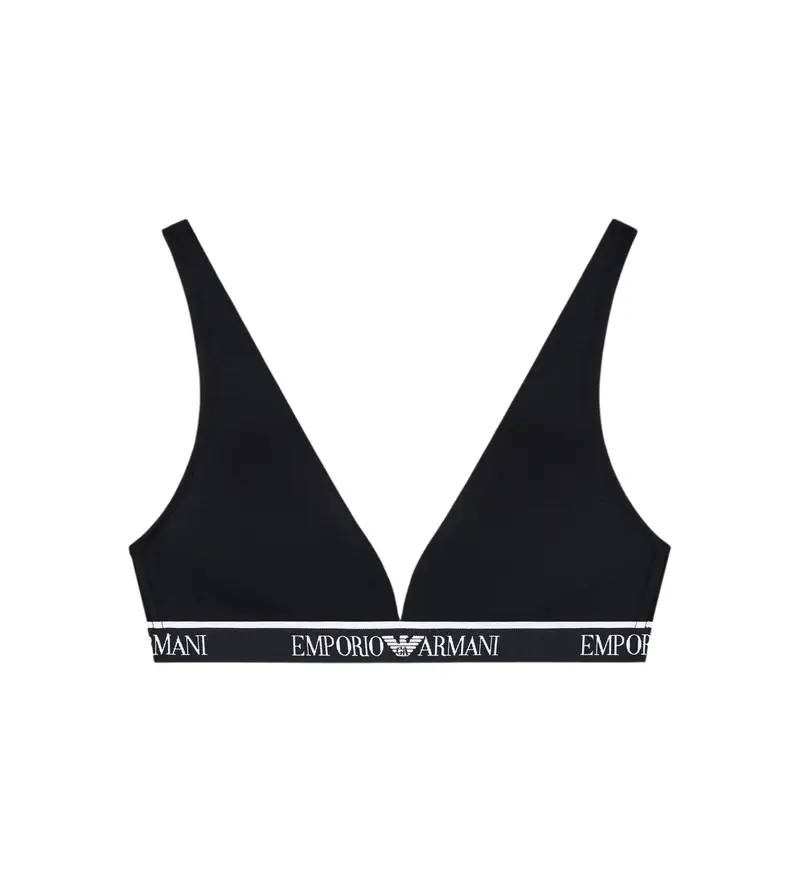 per donna. EW000436_AF15345 Reggiseno imbottito con logo iconico, nero (L), Homewear, Cotone