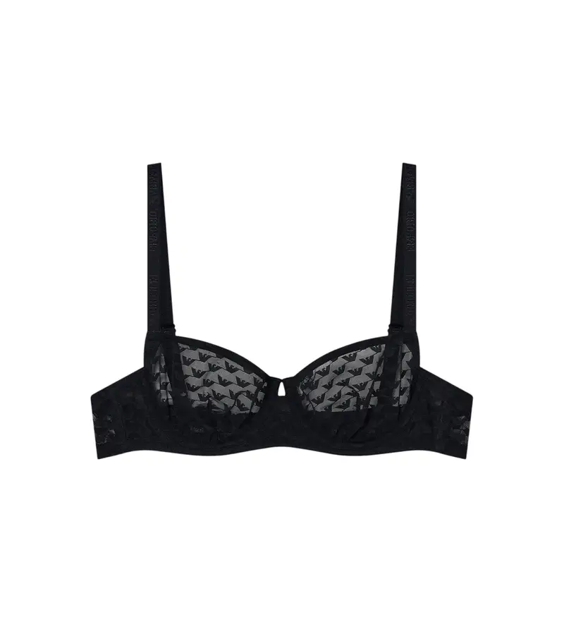 per donna. EW000440_AF15358 Reggiseno balconcino nero non imbottito (85B), Homewear, Poliamide
