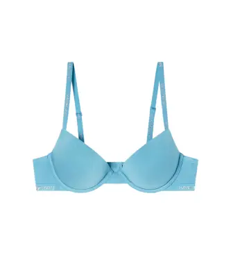 per donna EW000445_AF19024 Reggiseno blu firmato (85B), Homewear, Viscosa