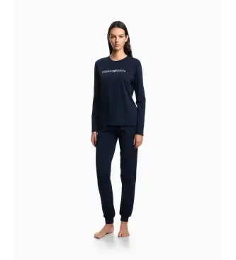 per donna EW001903_AF10881 Pigiama da notte blu navy (S), Homewear, Cotone