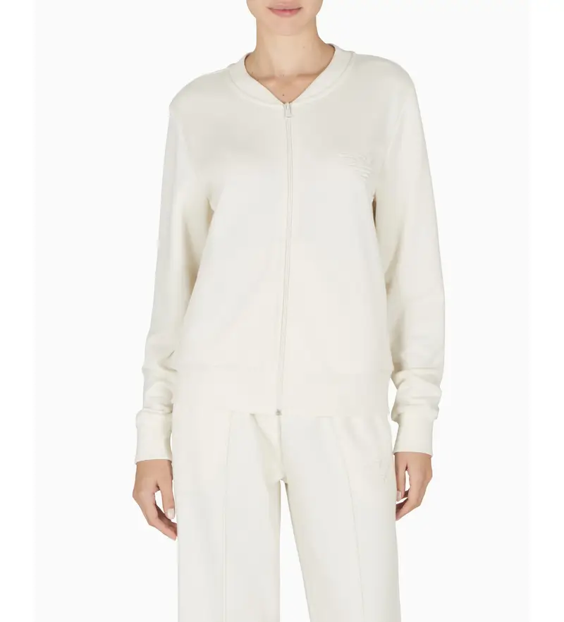 per donna EW001908_AF15356 Felpa beige iconica Terry (L), Homewear, Cotone