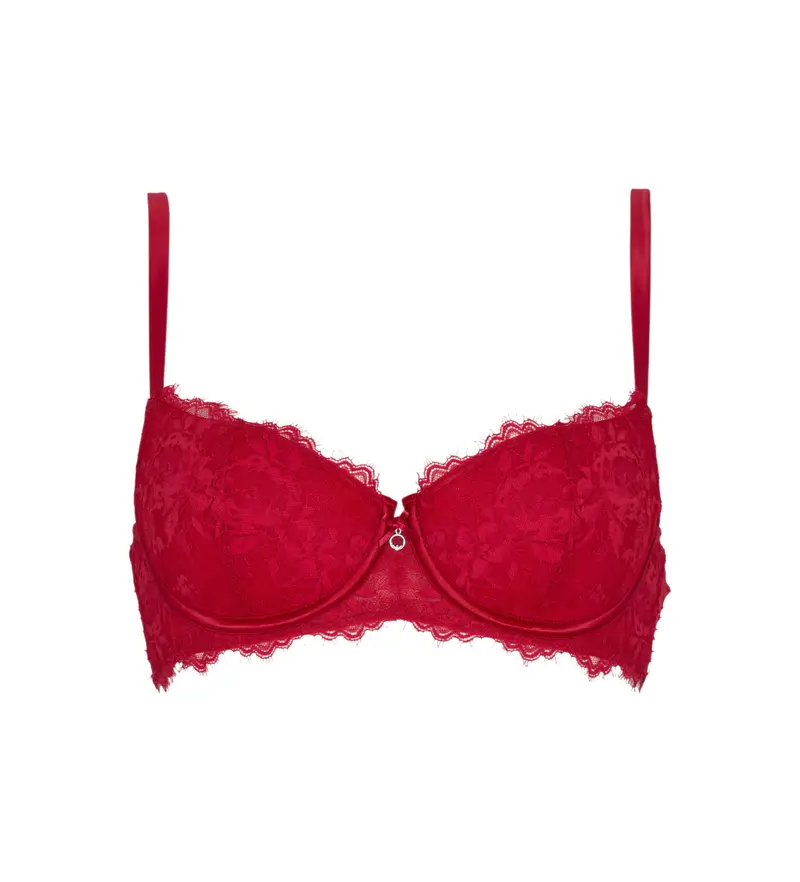 per donna EW001943_AF15351 Reggiseno a balconcino imbottito rosso (85B), Homewear, Poliamide