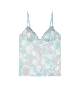 per donna EW001944_AF19035 Maglietta micro blu (S), Homewear, Poliamide, Senza maniche / cinghie