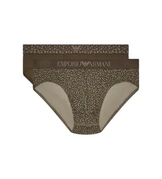 per uomo EM000251_AF18885 Set di 2 slips Usa marrone verdastro (L), Homewear, Cotone