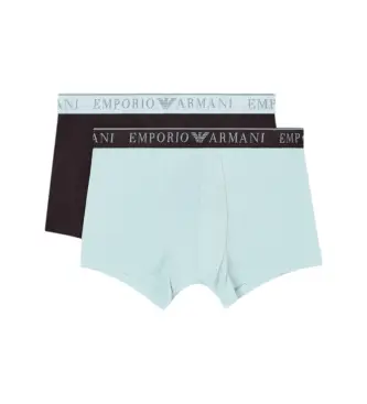 per uomo EM000252_AF10776 Set di 2 boxer Endurance neri, verdi (L), Nero, Homewear, Verde, Cotone Naturale