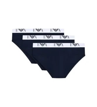 per uomo EM000258_AF14131 Set di 3 slip in cotone elasticizzato blu navy (L), Homewear