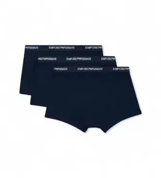 per uomo EM000259_AF14132 Set di 3 boxer blu navy (L), Nero, Homewear, Sintetico