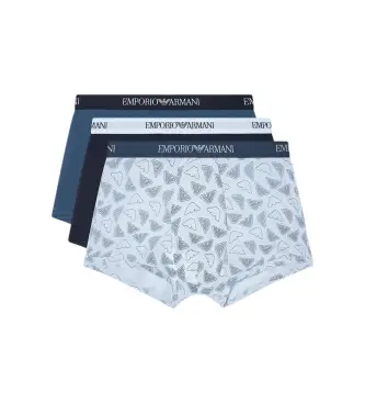 per uomo EM000260_AF20671 Set di 3 boxer Tons blu, blu navy (L), Homewear, Cotone