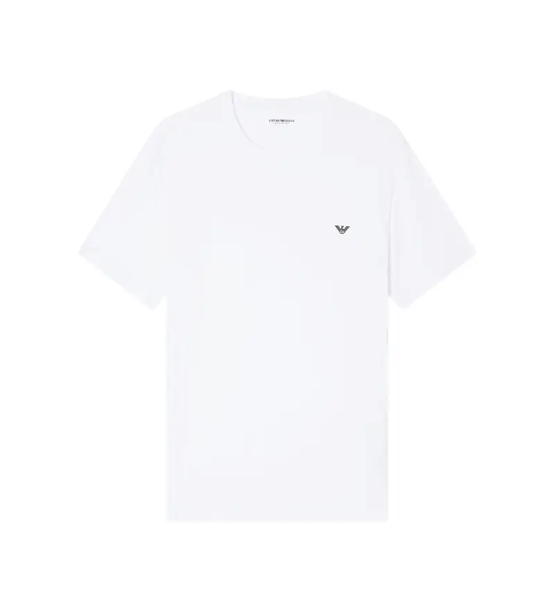 per uomo EM000379_AF14133 Pantaloncini con maglietta bianca (L), Bianco, Homewear, Cotone, Manica corta