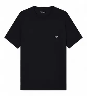 per uomo EM000379_AF14988 UC001 Maglietta nera girocollo (L), Nero, Homewear, Modal, Manica corta