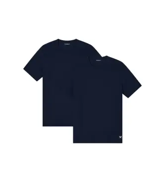 per uomo EM000391_AF14987 Set di 2 magliette Essential Navy (M), Homewear, Cotone, Manica corta Blu