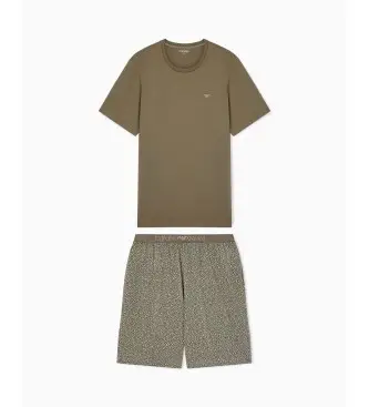 per uomo EM000399_AF18885 Pigiama verde basico (XL), Homewear, Cotone, Manica corta