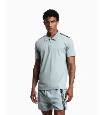 per uomo EM000571_AF20426 Polo con logo blu (L), Casual, Cotone, Manica corta