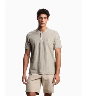 per uomo EM000571_AF20428 Polo Chevron tortora (M), Casual, Cotone, Manica corta, Taupe