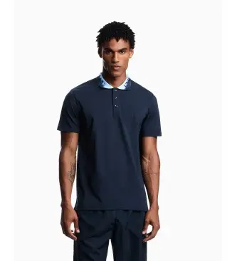 per uomo EM000571_AF20432 Polo con logo blu navy (XXL), Casual, Cotone, Manica corta