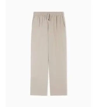 per uomo EM000586_AF20590 Pantaloni beige Ton (L), Casual, Lino, Taupe