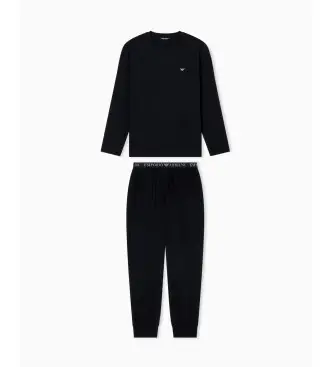 per uomo EM000610_AF10776 Pigiama Notte Nera (L), Nero, Homewear, Cotone Pelle