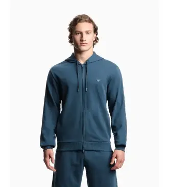 per uomo EM000653_AF18887 Felpa in spugna blu (S), Homewear, Cotone