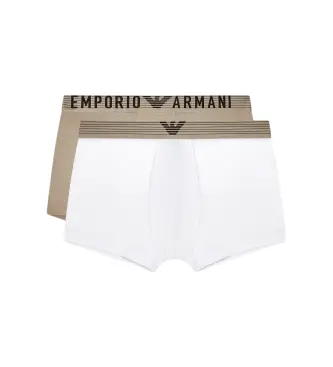 per uomo EM001014_AF18893 Set di 2 boxer beige (L), Bianco, Homewear, Viscosa