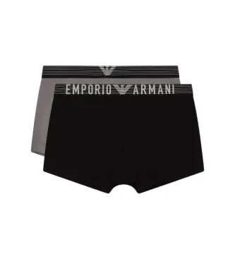 per uomo EM001014_AF18893 Set di 2 Eco Boxer, nero e grigio (XL), Homewear, Viscosa