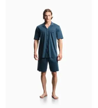 per uomo EM001372_AF20670 Pigiama Notte Blu (XL), Homewear, Cotone, Manica corta