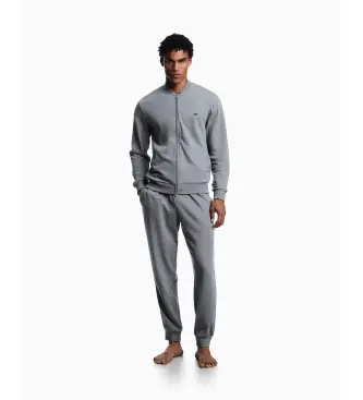per uomo EM001385_AF18887 Set da salotto grigio (S), Homewear, Cotone, Manica lunga
