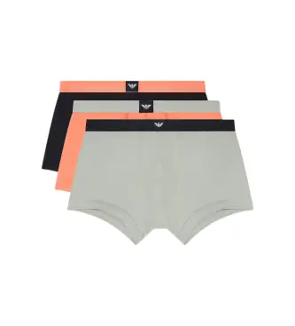 per uomo EM002205_AF20673 Set di 3 boxer inferiori nero, grigio, arancione (L), Homewear, Cotone