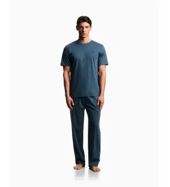per uomo EM003544_AF20670 Pigiama blu deluxe (M), Homewear, Cotone, Manica corta