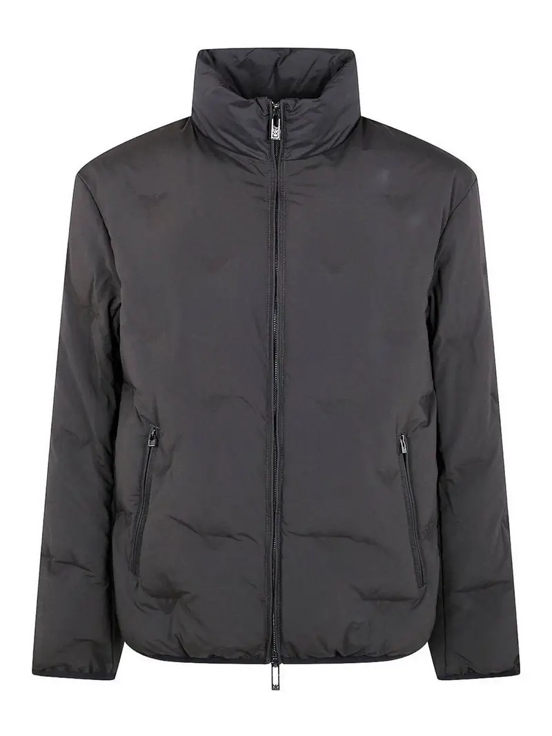 Piumino corto in nylon Verde