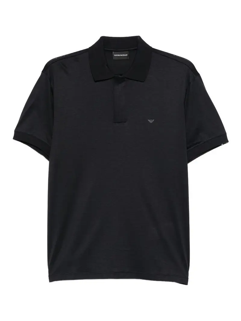 Polo con logo Blu