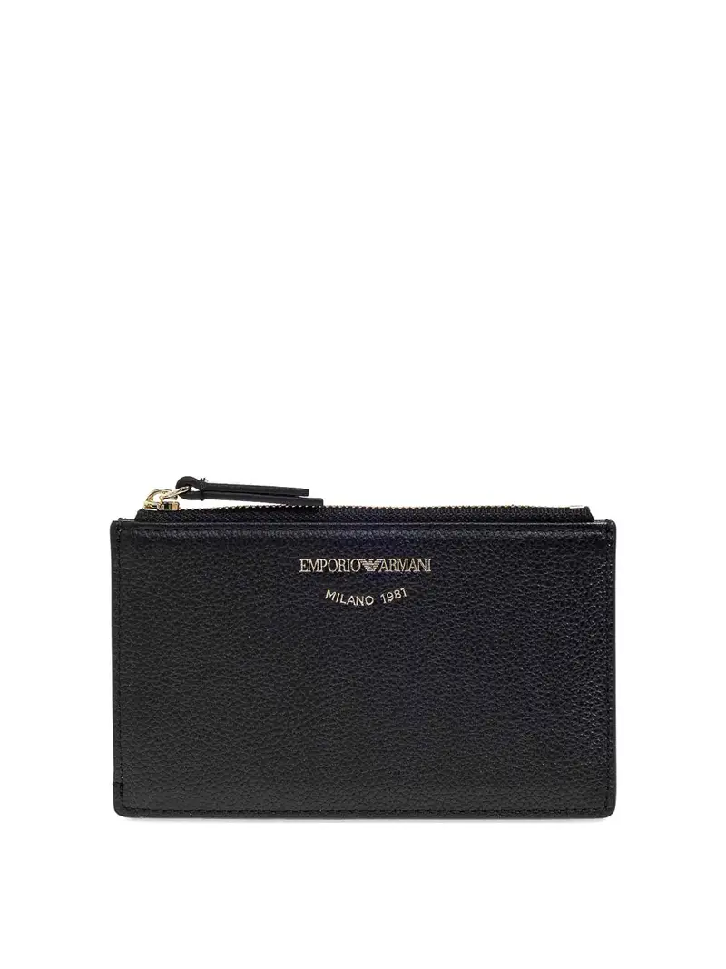 Portacarte in pelle Nero