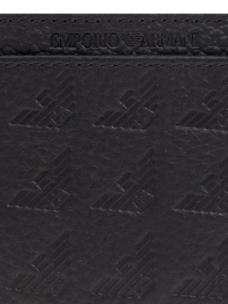 Portacarte nero con design in rilievo e slot per carte miniatura 2