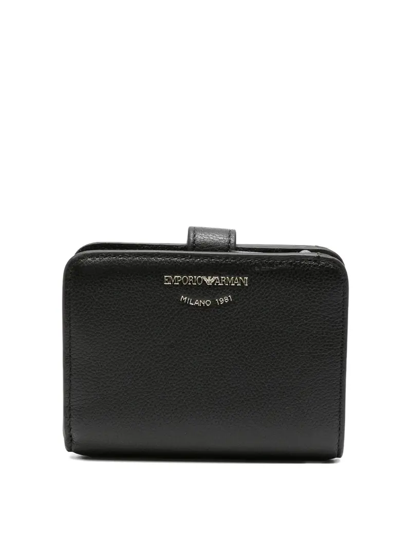 Portafoglio bifoldo in pelle Nero